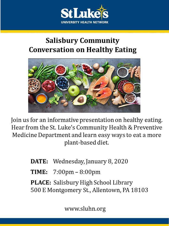 Jan. 8 Salisbury Community Conversation on Healthy Living