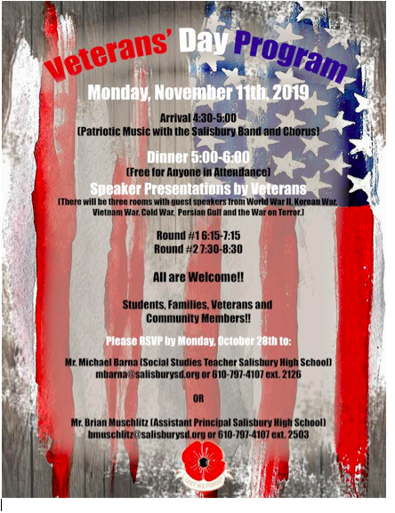 Veterans day school invitation