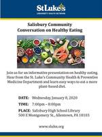 Jan. 8 Salisbury Community Conversation on Healthy Living