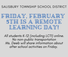 Friday - February 5th - Remote Learning K-12
