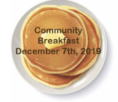 Join us for the FREE Community Breakfast December 7, 2019 @ SHS!
