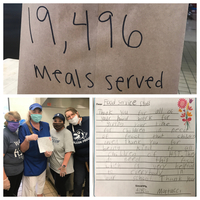 Alyssa Martucci gives special thanks to cafeteria staff