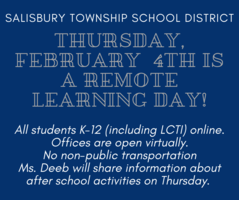 Fully Remote Day - Thursday, February 4, 2021