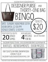 Nov. 10 Designer Purse and Thirty-One Bag Bingo