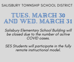 SES will be fully remote for Tuesday, March 30, 2021 and Wednesday, March 31, 2021.