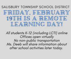 Friday - February 19th - Fully Remote Instructional Day
