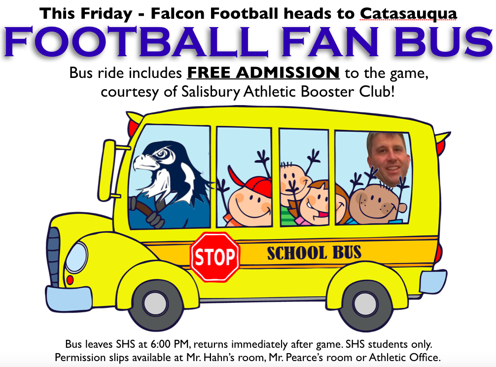 SHS student bus to Catty! 🏈